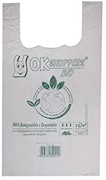 Maqa 500 Pz Buste Biodegradabili 27+7+7X50 Cm, Buste Shoppers Compostabili, Sacchetti Bio Per Rifiuti Organici