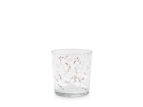 H&H Set 3 Bicchieri Berries In Vetro Decorato Cl 35