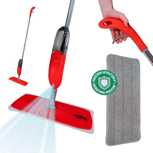 Tonkita | Lavapavimenti Spray&Wash, Scopa Lavapavimenti A Spruzzo, Spray Mop Con Panno In Microfibra Riutilizzabile Antibatterico, Tutti I Tipi Di Pav