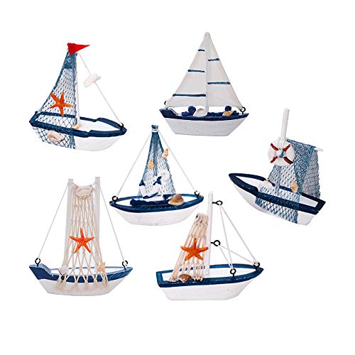 Decorazione Per Barche A Vela, 6 Pezzi, In Legno Nautico, Realizzati A Mano, Per Il Mediterraneo, In Legno, Per La Barca A Vela, Per Il Mare, Per La C