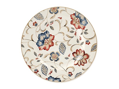 H&H Earthenware Jacobean Piatto Tavola Da Frutta, 21.5 Cm, Ceramica, Multicolore