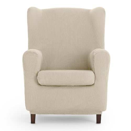 Eysa Italia Ulises Copripoltrona Elastico, 100% Poliestere, Ecru, 70 A 90 Cm