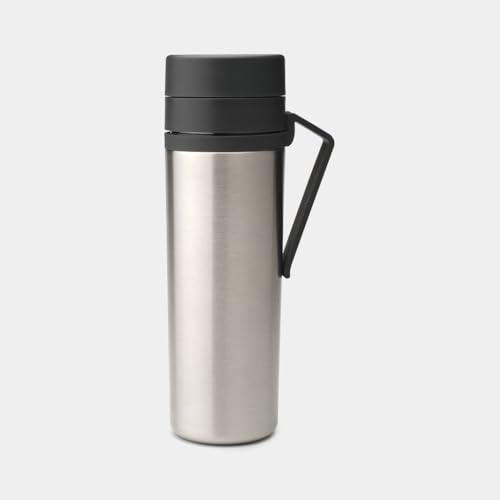 Brabantia Make & Take - Piccola Borraccia Termica (500 Ml, Grigio Scuro)