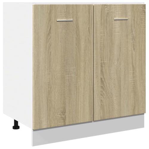 Vidaxl Mobile Sottolavello Rovere Sonoma 80X46X81,5 In Truciolato, Mobile Da Cucina, Portaoggetti Da Cucina, Unità Da Cucina, Armadietto Da Cucina