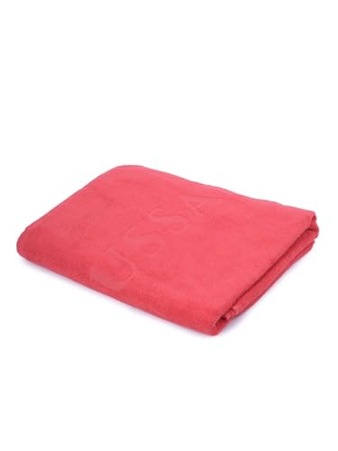 Trussardi Telo Mare Piscina O Spa Cotone Spugna Tessuto Logato Cm.170 X 90 (Circa) Articolo Tru2Mtw01, Red Red, Taglia Unica
