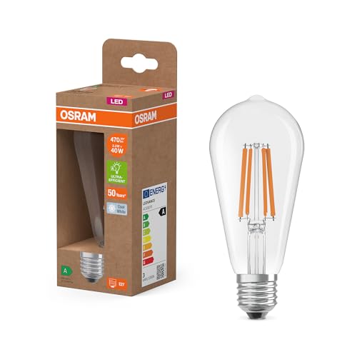 Osram Dalla Classica Forma A Globo, Con Filamento Led Decorativo Dal Design Satinato, Classe Di Efficienza Energetica A, E27, 7,2 W, 1521 Lm, 4000 K,