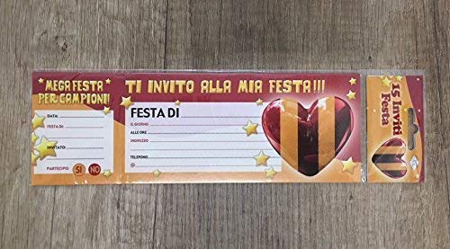 Subito Disponibile 1 Pezzo Blocchetto Carnet Da 15 Inviti Cuore Da Tifoso Giallo Rossi Roma