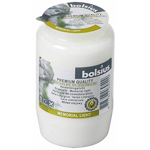 Bolsius Candele Commemorative 10 Pz Trasparenti Lumi Lumini Cero Cimiteriale