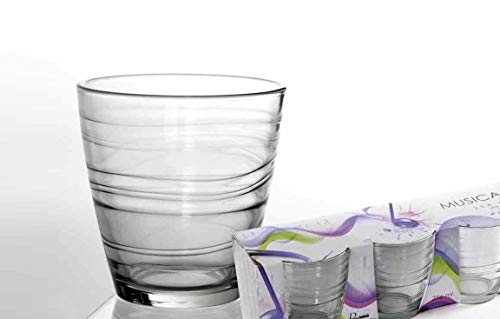 Set 3 Bicchieri Acqua In Vetro 256 Ml Musica Gin-436307