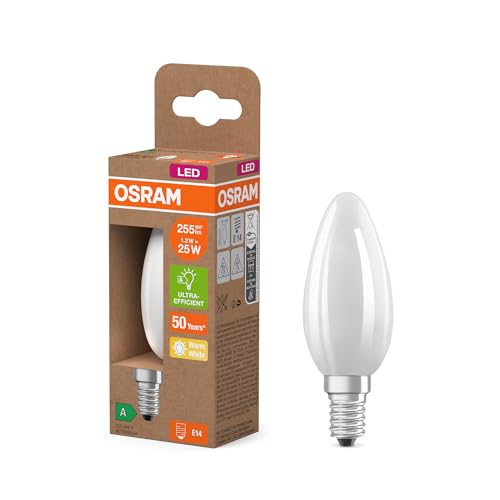Osram Nella Classica Forma Edison, Con Filamento Led Decorativo, Classe Di Efficienza Energetica A, E27, 2,2 W, 470 Lm, 2700 K, Bianco Caldo. Luce Imm