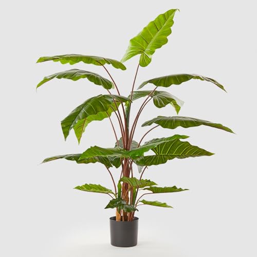 Edg Enzo De Gasperi Pianta Artificiale Alocasia Chic Con Vaso 170Cm 20 Foglie Verde