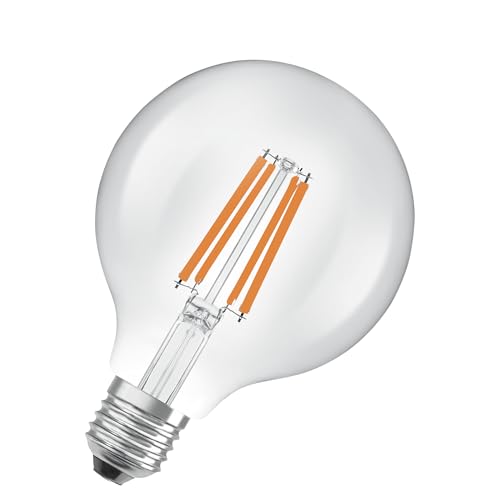 Osram Nella Classica Forma Edison, Con Filamento Led Decorativo, Classe Di Efficienza Energetica A, E27, 5 W, 1055 Lm, 4000 K, Bianco Freddo. Luce Imm
