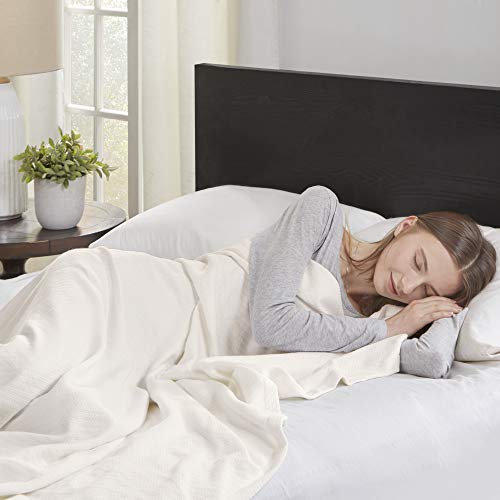 Madison Park Premier Comfort Liquid Cotton Blanket, Full/Queen, Avorio