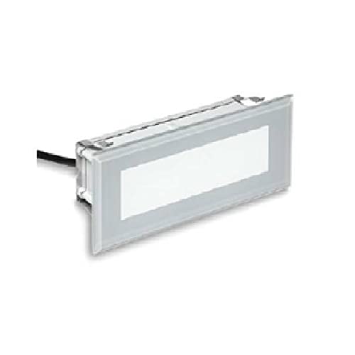 Nobile Illuminazione Incasso Segnapasso Led Da Esterno Parete Con Diffusore In Vetro 8 W Luce Calda 241G3K