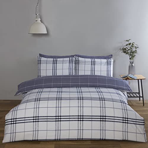 Rapport Home Harris - Set Copripiumino King Size In Denim A Scacchi
