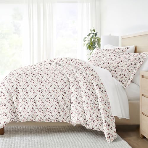 Linen Market Hotel Collection Ieh-Duv-Bls-Q-Pi Home Collection Blossom - Set Copripiumino, 3 Pezzi, Matrimoniale, Colore: Rosa
