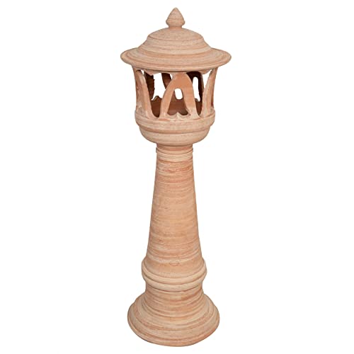 Biscottini Lampioncini In Terracotta 38X38X118 Cm | Terracotta Da Esterno | Lampione Da Esterno | Lampione Da Giardino Decorativo