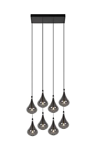 Lucide Tears - Pendelleuchten - Led Dim. - G4-8X1,5W 3000K - Schwarz