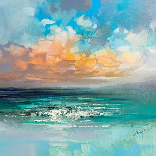 Scott Naismith Wdc101321 - Tela Stampata, 40 X 40 Cm, Motivo: Le Acque Delle Ebridi, Multicolore, 40 X 40 X 3, 8 Cm