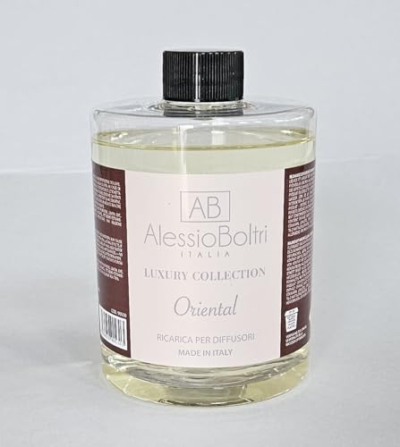 Ab Alessio Boltri - Ricarica Per Diffusori Luxury 500 Ml, Profumazione Oriental. Fragranza Agrumata, Fiorita, Vanigliata E Legnosa