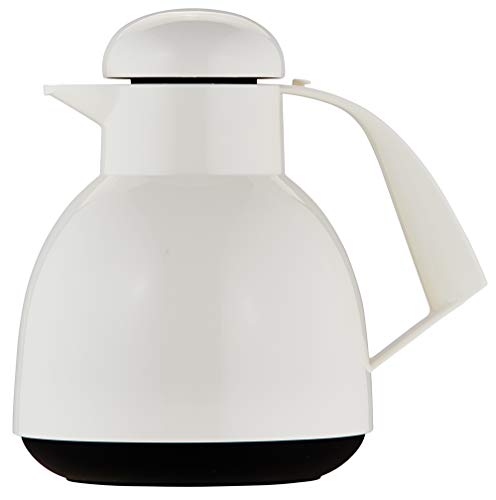 Helios Day - Caraffa Termica In Plastica Con Tappo A Vite, 1,0 L, Colore: Bianco