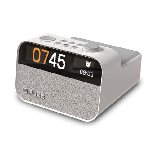 Pure Moment Charge – Radiosveglia Con Wireless, Dab+/Fm, Bluetooth, Suoni Naturali, Wake-Up Light, Bianco – Perfetto Per Camera Da Letto E Ufficio