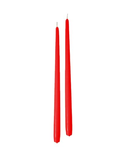 Cereria Di Giorgio Risthò Candele Coniche Per Candeliere, Cera Di Paraffina, Rosso, 2.2 Cm, 6 Unità