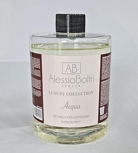Ab Alessio Boltri - Ricarica Per Diffusori Luxury 500 Ml, Profumazione Acqua. Fragranza Fresca, Agrumata