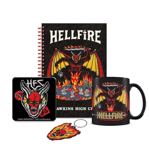 Stranger Things - Bumper Gift Set -Mug, Sous Verre, Porte-Clé & Carnet
