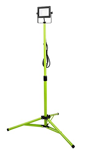 Luceco Led Slim Treppiede Luce Da Lavoro, 30 Watt, Nero E Verde