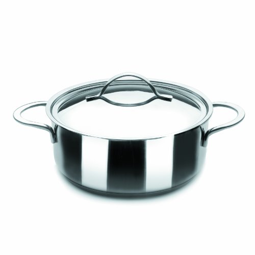 Ibili, Casseruola Con Coperchio Noah, 28 Cm, Acciaio Inox 18/10, Adatta All’Induzione.