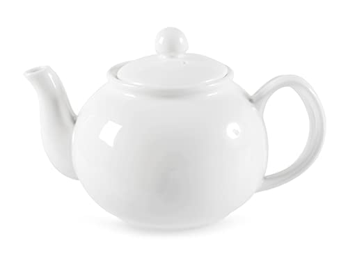 H&H Teiera In Porcellana Bianca Lt 0,67