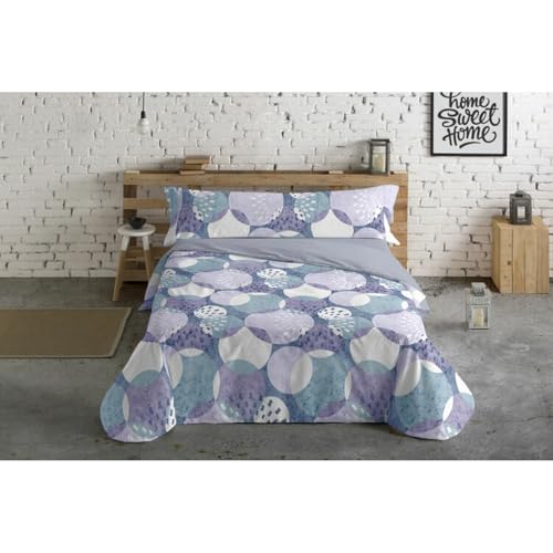 Hosteline Set Copripiumino Circoli Blu Letto Da 150 3 Pezzi