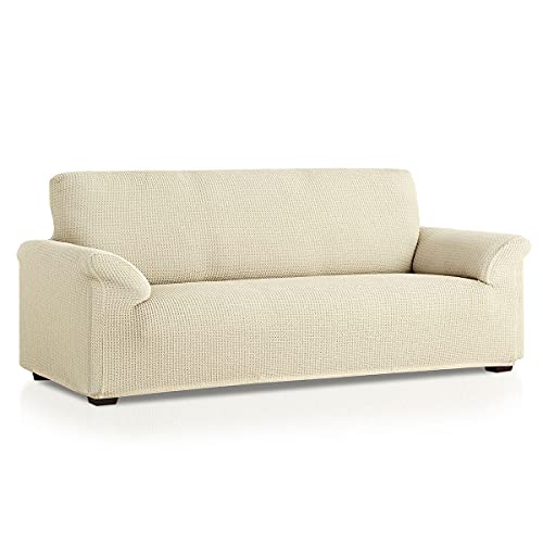 Belmarti Copridivano Elasticizzato Per Divano Bali Singolo 70-110 X 40-65 X 80-110 Cm Avorio