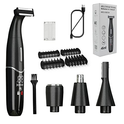 Obest 4-In-1 Macchina Elettrica Ricaricabile Per Depilazione Maschile Femminile, Rasoio Impermeabile Senza Fili, Naso Facciale, Sopracciglia, Barbadel