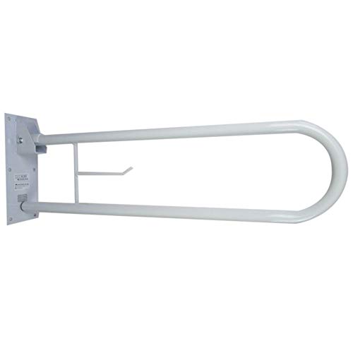 Mobiclinic, Maniglione Bagno Disabili, Arco, Pieghevole, Maniglia Doccia Anziani, Maniglione Ribaltabile Bagno, Con Portarotolo, Doppia Maniglia Wc, M