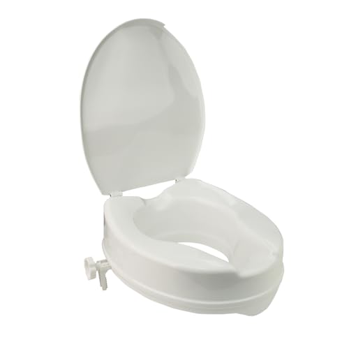 Stock-Fachmann Russka - Rialzo Per Wc, 10 Cm, Colore: Bianco, Con Coperchio.