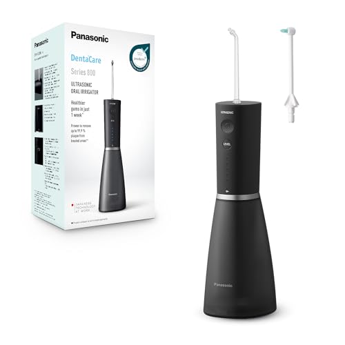 Panasonic Series 800 Irrigatore Orale A Ultrasuoni Ew-Dj86-K503, Idropulsore Per Denti, 200Ml, 1 Ugello A Ultrasuoni E 1 Ugello Ortodontico, 5 Imposta