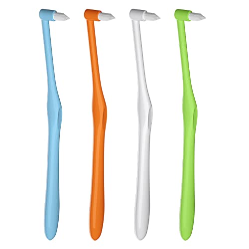 4 Pezzi Spazzolino Da Denti A Ciuffo,Spazzolino Tuft Da Denti,Spazzolino,Conico Spazzolino,Ciuffo Appuntito Spazzolino,Per La Pulizia Dei Dettagli,4 C