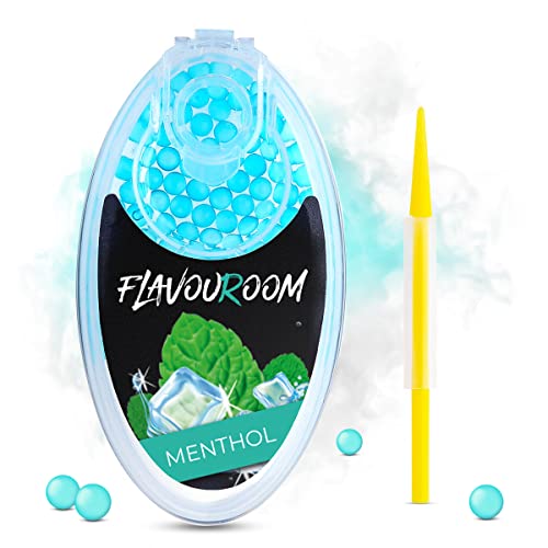 Flavouroom Capsule Al Mentolo | Filtro Capsula Di Aroma Al Mentolo Per Un Sapore Indimenticabile | Incl. Scatola Per Conservare Click Aromatici Capsul