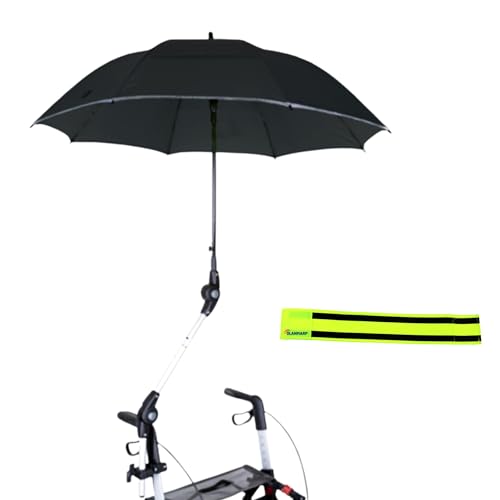 Mpb Pieper - Ombrello Universale Con Supporto + Custodia Per Ombrellone 99: Alta Qualità Made In Germany Per Pioggia, Sole, Vento, Uv + Olanmarp Band