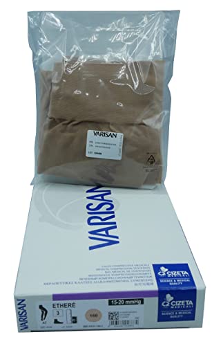Cizeta Medicali Varisan Ethere1520 Atpc Po2C, Calze Medicali Etheré Classe 2 Collant Compressione Graduata 15-20 Mmhg, Lunghezza Corta, Punta Chiusa,