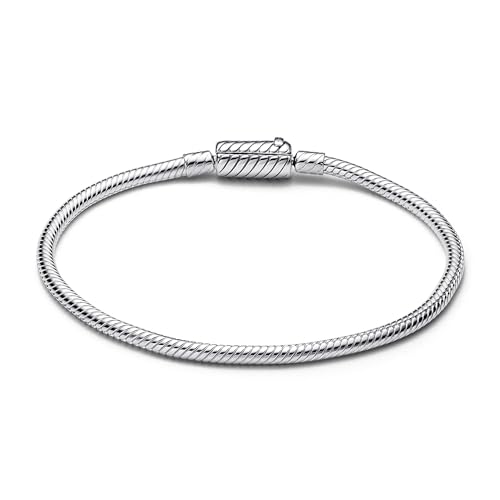 Pandora Bracciale Moments In Maglia Snake In Argento Sterling Con Chiusura Magnetica, 21