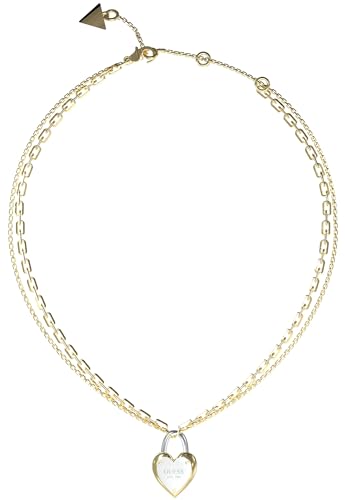 Guess Collana Jubn04208Jwygrht-U Collana Cuore In Acciaio Inox, Argento, Nessuna Pietra Preziosa