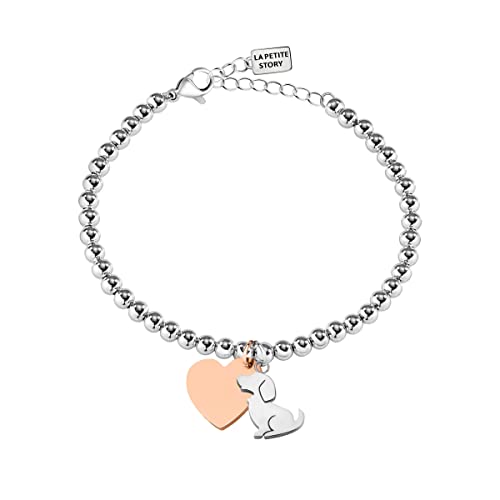 La Petite Story Bracciale Da Donna, Collezione Dog & Kitty, In Ottone, Acciaio - Lps05Aqi02