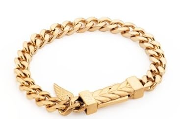 Anjewels Bracciale Pulseira Em Aço Polido Spiga Gold Aa.P256Lg Marca, Única, Metallo, Nessuna Pietra Preziosa