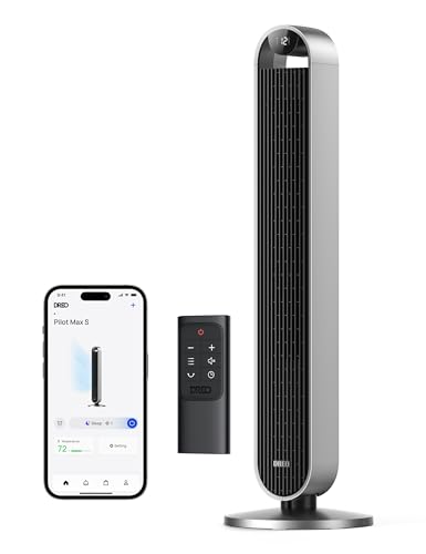 Dreo 25Db Ventilatore A Torre Con Telecomando, 12 Velocità 4 Modalità Di Ventilazione Con Timer 12 Ore, Oscillante A 120°, Ventilatore Di Raffreddamen
