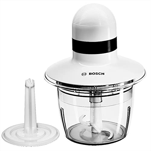 Bosch Mmr08A1 Tritatutto, 400W, Lame In Acciaio Inox, Contenitore In Plastica Da 0.8 L Lavabile In Lavastoviglie, Utilizzabile Nel Forno Microonde, Bi