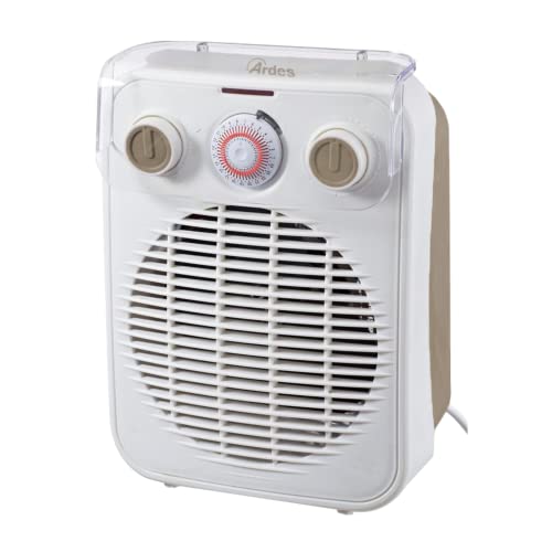 Ardes | Ar4F10Ti Termoventilatore A Filo Chronos, Stufetta Riscaldante 2 Potenze Eco/Comfort, Termostato Temperatura Ambiente, Stufetta Scaldino Porta
