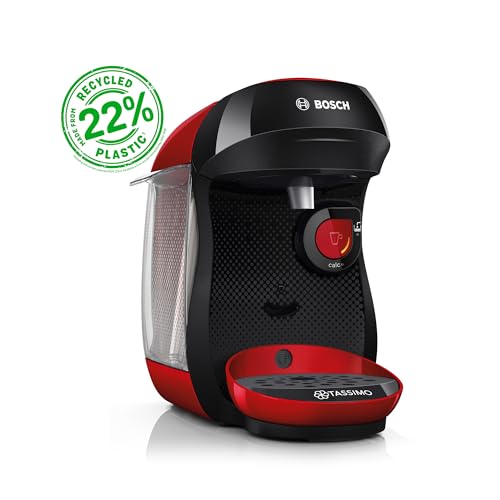 Bosch - Tassimo Happy Friendly, Caffettiera Multi-Bevanda, Fino A 70 Bevande, Onetouch, Intellibrew™, Rosso, Tas103E